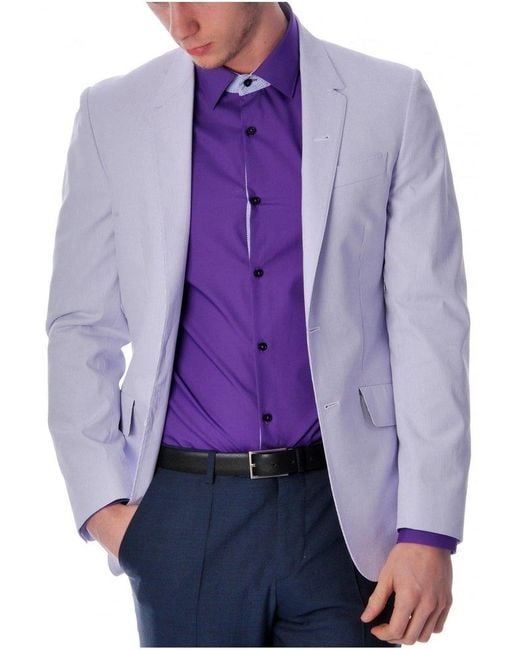 Paul Smith Purple Mini Pinstriped Tailored Jacket for men