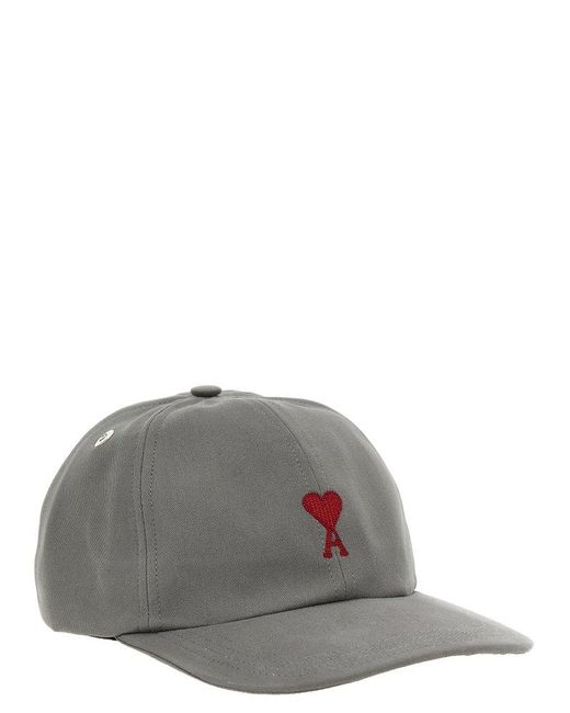 AMI Gray Logo Cap Hats for men