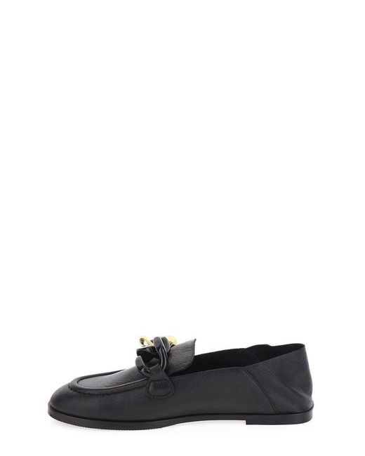 See By Chloé Black Monyca Chain-link Loafers