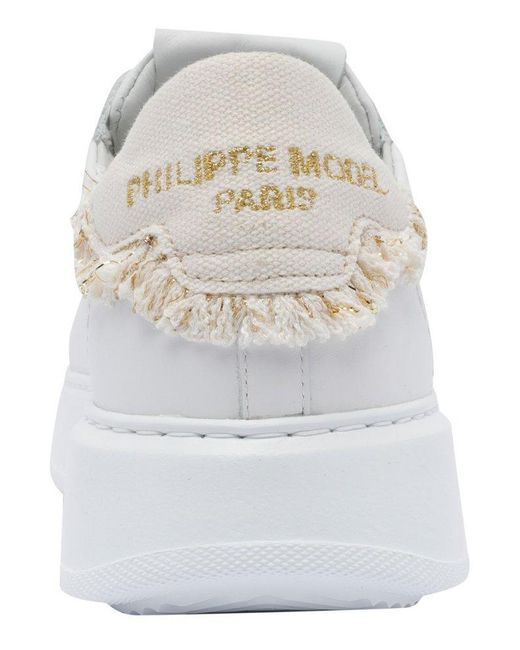 Philippe Model White Temple Low-Top Sneakers