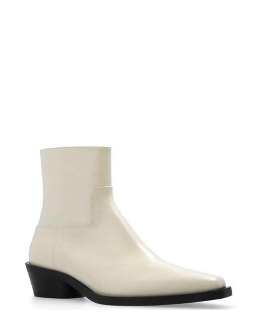 Proenza Schouler White 'branco' Heeled Ankle Boots,