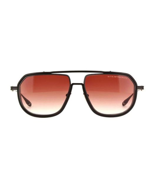 Dita Eyewear Brown Aviator Sunglasses