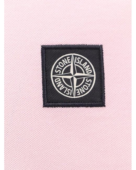 Stone Island Pink Polo Shirt for men