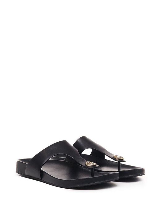 MICHAEL Michael Kors Black Lucinda Thong Strap Slides