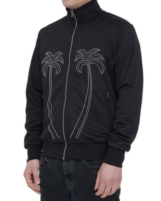 Palm Angels Black Milano Track Jacket for men