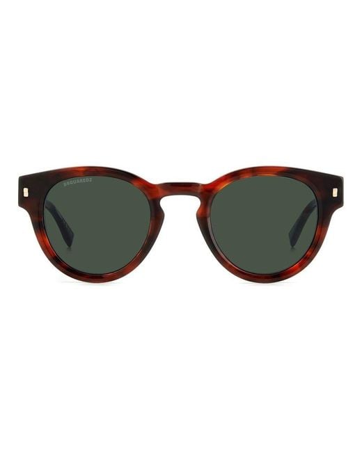 DSquared² Black Round Frame Sunglasses for men