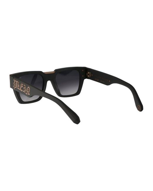 Philipp Plein Square Frame Sunglasses in Black for Men | Lyst