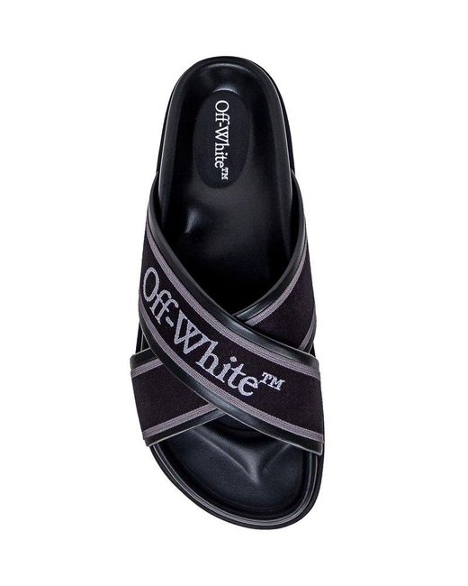 Off-White c/o Virgil Abloh Black Open Toe Slip-on Sandals for men