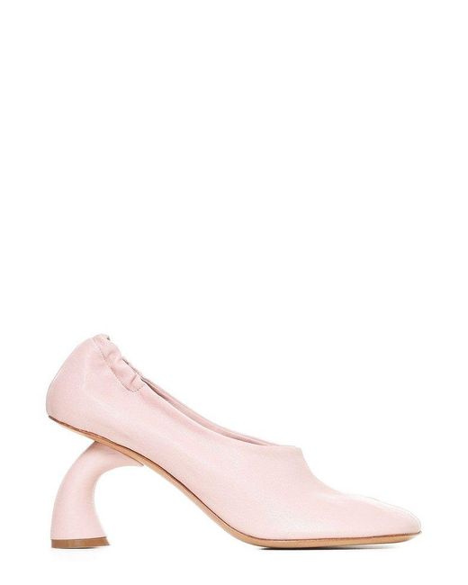 Dries Van Noten Pink High Banana Heel Pumps