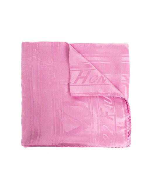 Lanvin Pink Silk Scarf