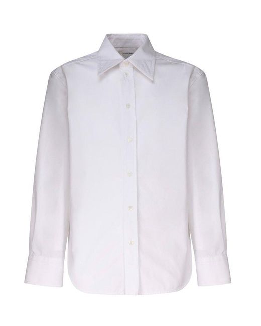 Bottega Veneta White Long-sleeved Button-up Shirt for men