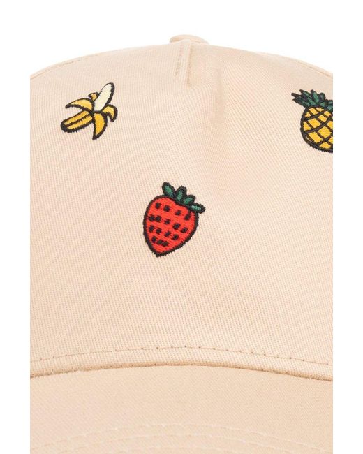 DSquared² Natural Embroidered Distressed Baseball Cap for men