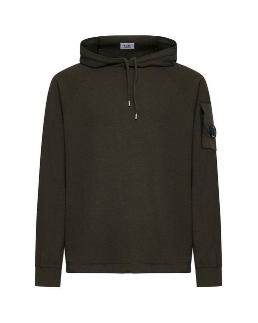 C P Company Green Lens Detailed Drawstring Hoodie for men