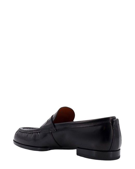 Tod's Black Loafer Almond Toe Slip-on Loafers for men