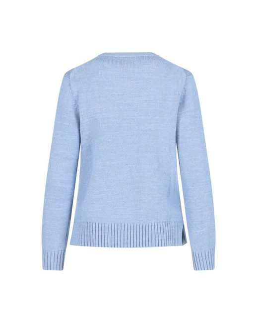 Polo Ralph Lauren Blue Bear-knit Regular-fit Cotton Jumper