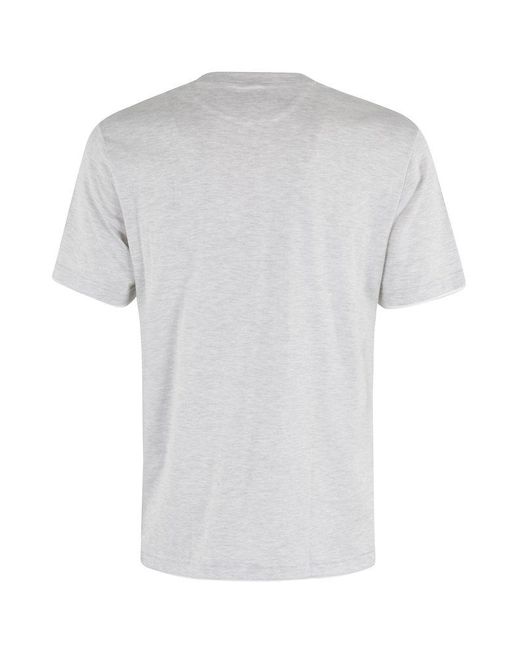 Eleventy White Tshirt Girocollo Bordini for men