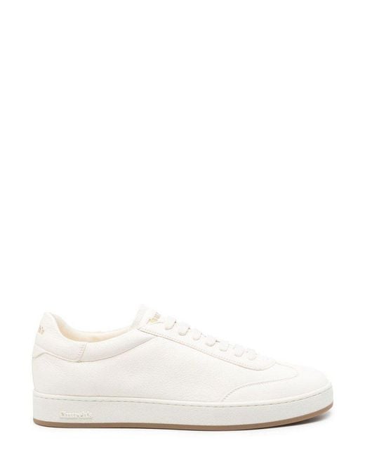 Church's White Logo Printed Lace-up Sneakers for men