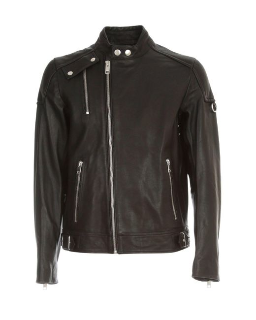DIESEL Black L-cody Biker Jacket for men