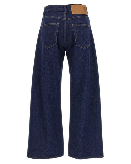 MM6 by Maison Martin Margiela Blue Logo Patch Flared Jeans