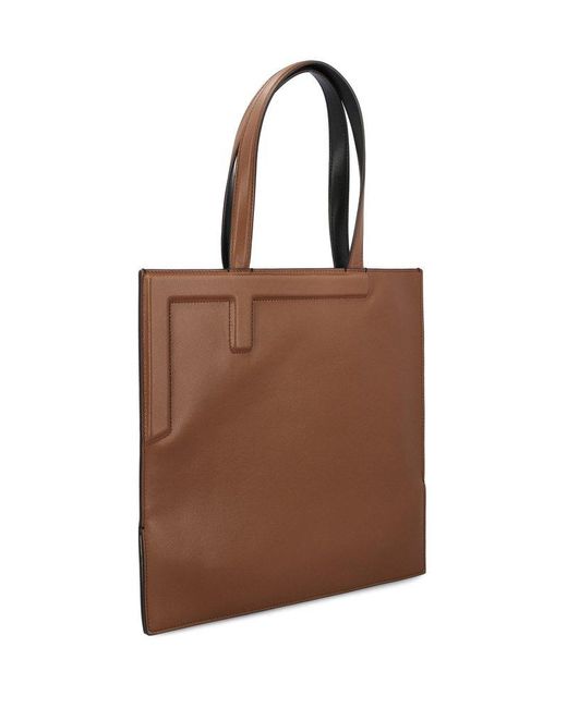 Fendi Brown Flip Medium Leather Bag