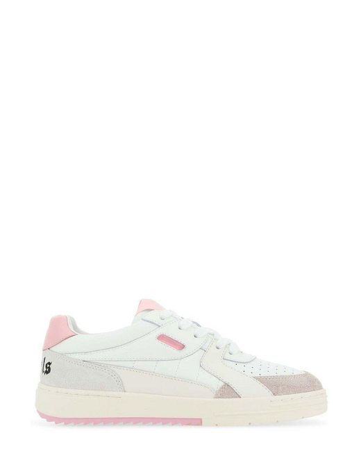 Palm Angels White Palm University Lace-Up Sneakers