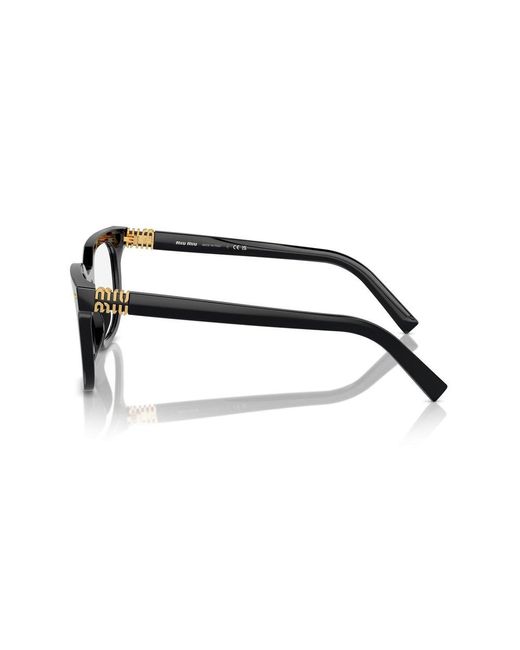 Miu Miu Black Square-Frame Glasses