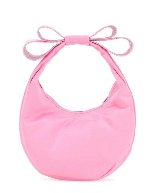 Mach & Mach Pink Small Cadeau Satin Top Handle Bag