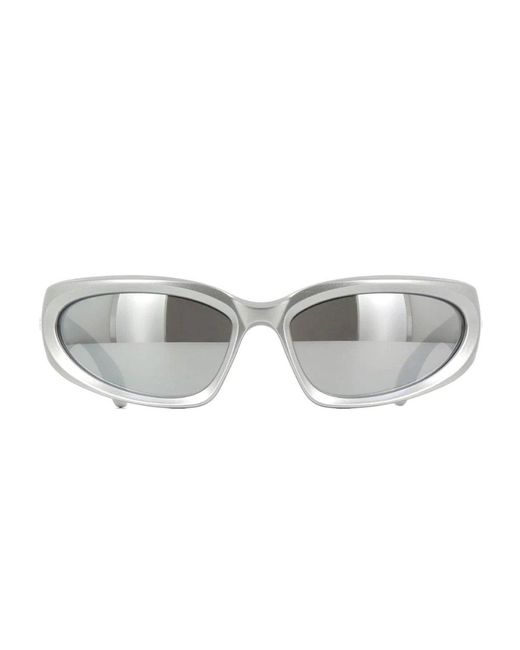 Balenciaga Swift Oval Sunglasses in Gray Lyst