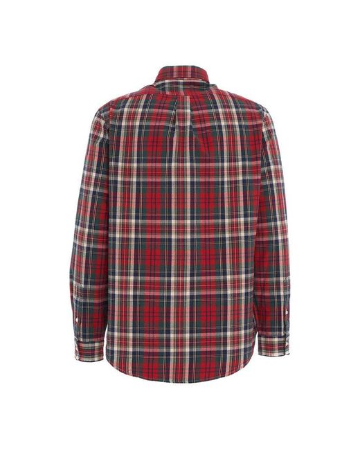 Polo Ralph Lauren Red Checked-Oxford Cotton Shirt for men