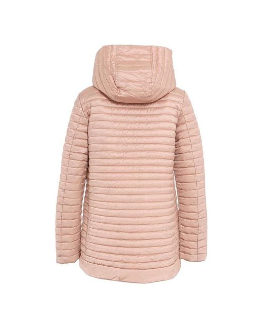 Save The Duck Pink Alima Quilted Hooded Jacket