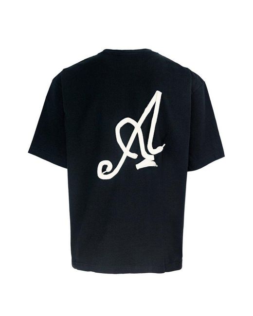 Axel Arigato Black Laced Crewneck T-Shirt for men