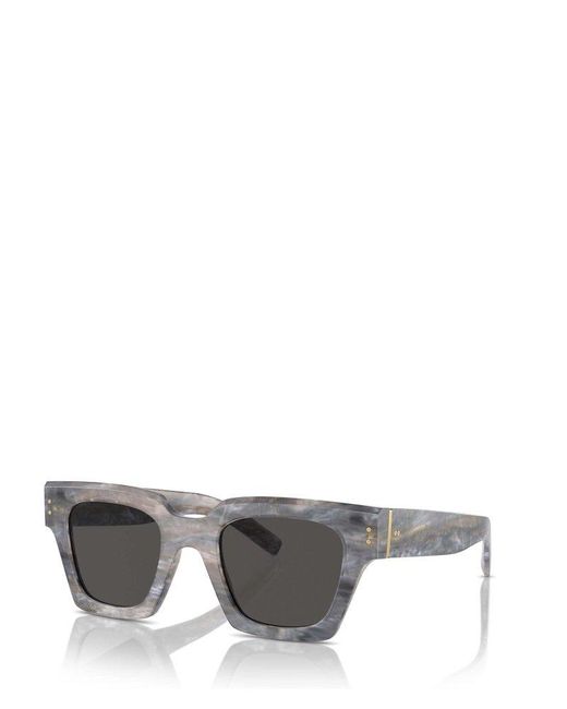 Dolce & Gabbana Gray Square Frame Sunglasses for men