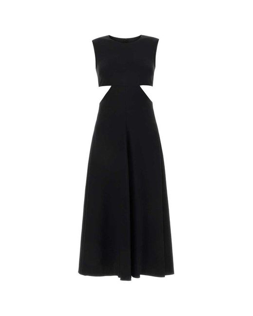 RED Valentino Black Red Cut-out Sleeveless Dress