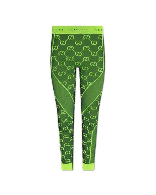 Gucci Green Leggings With 'GG' Pattern