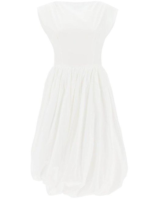 Marni White Midi Balloon Dress