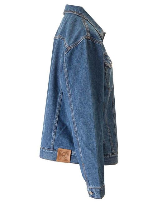 Totême  Blue Denim Jacket With Pockets