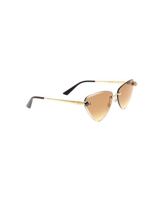 Cartier Black Triangle Frame Sunglasses