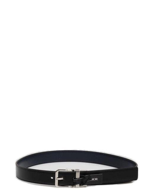 Dior Black Logo Patch Belt for men
