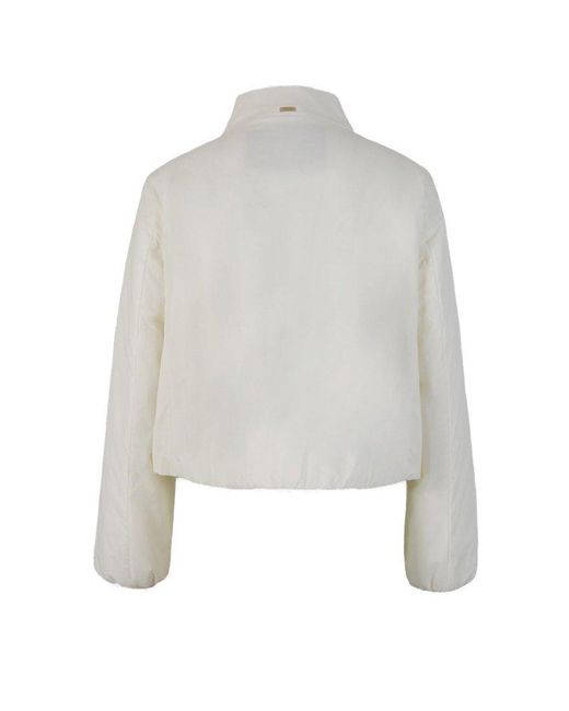 Herno White Cropped Padded Jacket