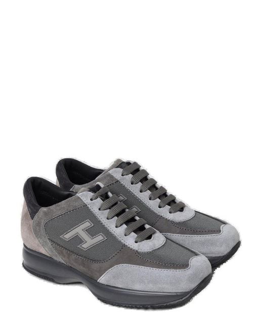 Hogan Gray Interactive Lace-up Sneakers for men