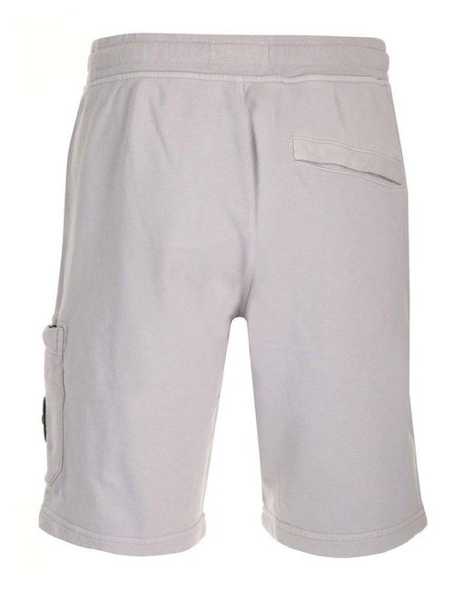 Stone Island Gray Grey Cargo Bermuda Shorts for men