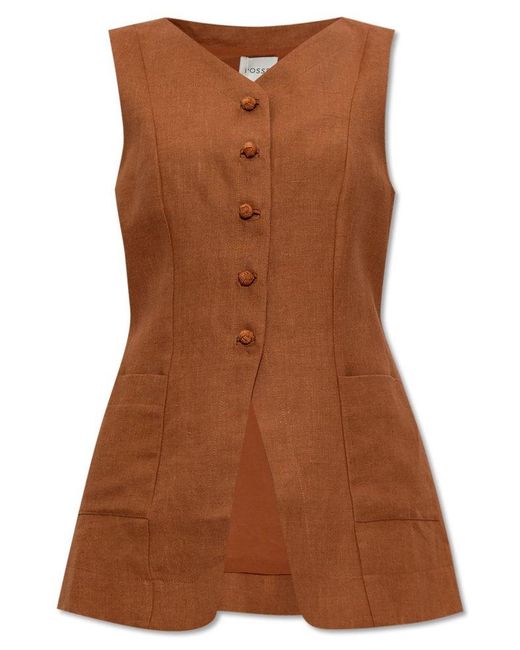 Posse Brown Lorenzo Buttoned Vest