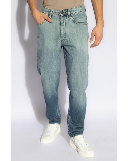 Emporio Armani Blue Loose-fit Jeans, for men