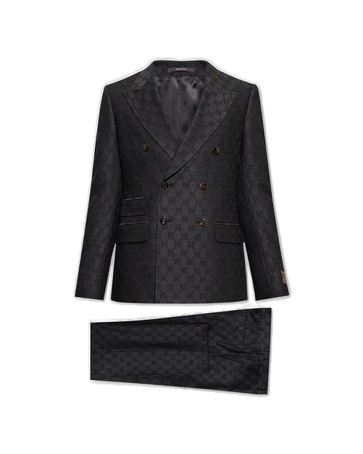 Gucci Wool Suit in Black for Men | Lyst