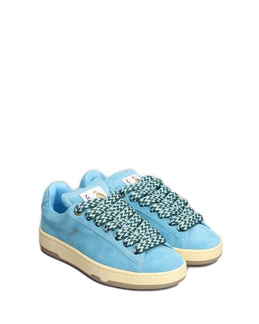 Lanvin Blue Lite Curb Low-top Sneakers