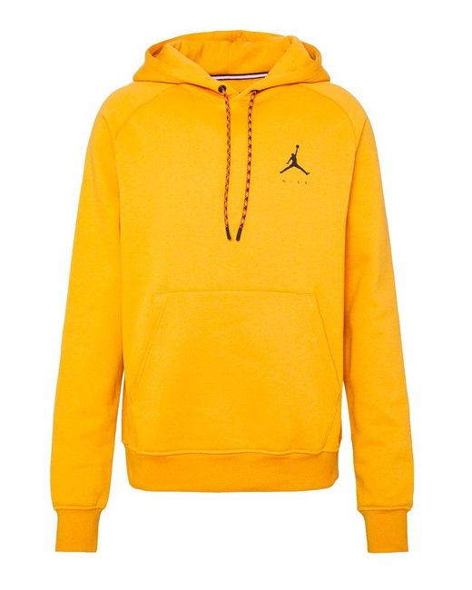 Nike Yellow Jordan Jumpman Fleece Pullover Hoodie for men