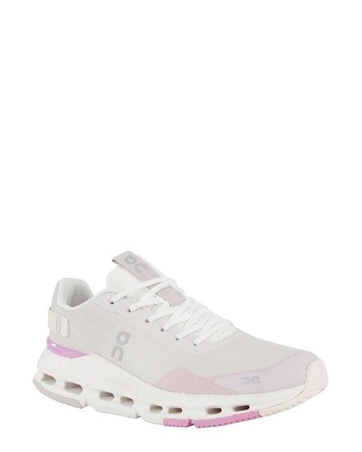 On Shoes White Cloudnova Form 2 Lace-Up Sneakers