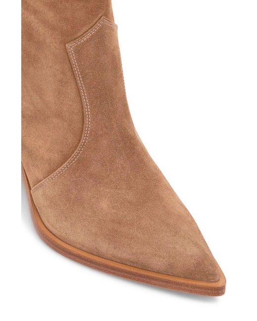 Gianvito Rossi Brown Denver Pointed-Toe Boots