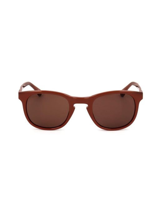 Linda Farrow Brown X Dries Van Noten Square Frame Sunglasses for men