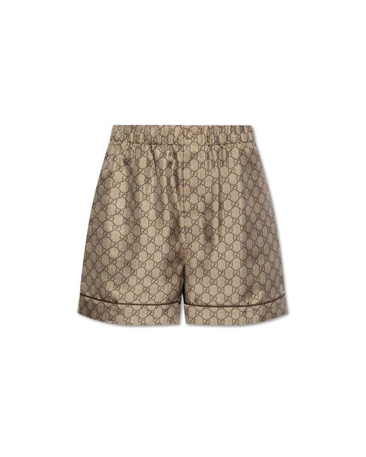Gucci Natural Silk Shorts,